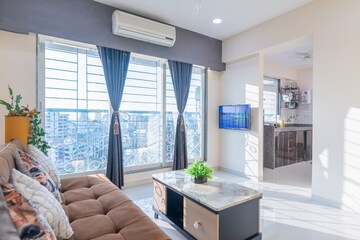 Living Room in 1 BHK Apartment at Marian Ville Apartment, Bandra West – for Rent