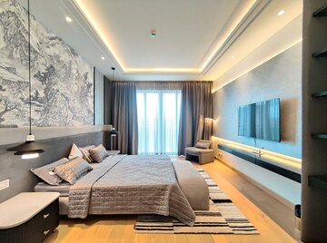 Living Room in 3 BHK Apartment at Bhartiya Leela Residences, Thanisandra Main Road – for Rent