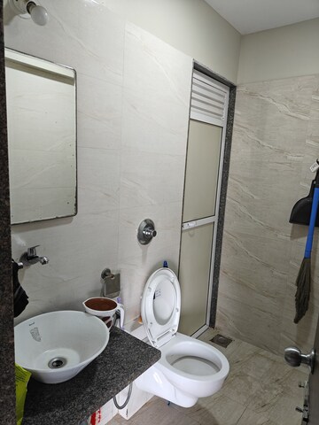 Bathroom in 2 BHK Apartment at Vihang Vermont, Ghodbunder Road – for Rent