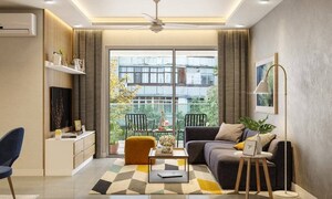 Living Room in 3 BHK Apartment at Parker White Lily, Sector 8 – for Sale