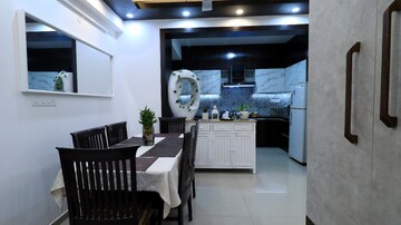 Dining area in 3 BHK Apartment at Goyal Orchid Piccadilly, Thanisandra Main Road – for Rent