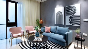 Living Room in 4 BHK Apartment at Parker White Lily, Sector 8 – for Rent