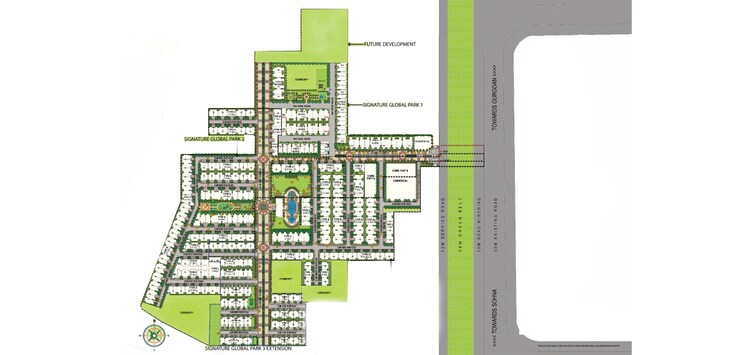 Master Plan, signature-global-park 3 Bedroom 1550 Sq.Ft. Builder Floor In Sohna Sector 36 Gurgaon 9058627