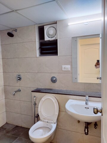 Bathroom in 2 BHK Apartment at Goyal Orchid Piccadilly, Thanisandra Main Road – for Rent