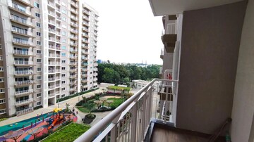 Balcony in 3 BHK Apartment at L&T Raintree Boulevard, Hebbal – for Rent