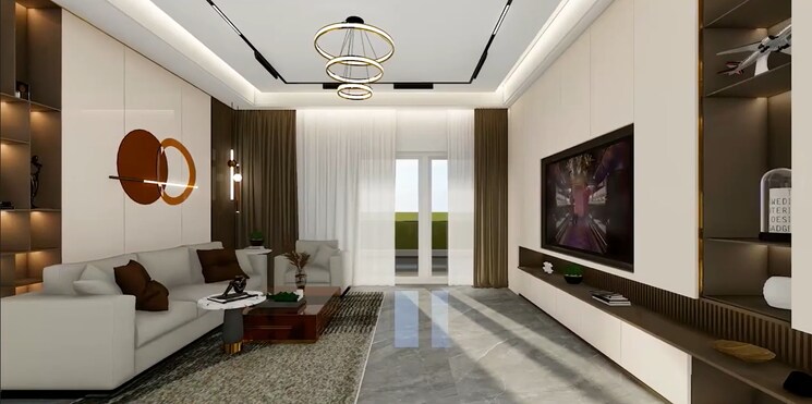 Living Room, my-home-tridasa 3 Bedroom 1840 Sq.Ft. Apartment In Tellapur Hyderabad 9058831