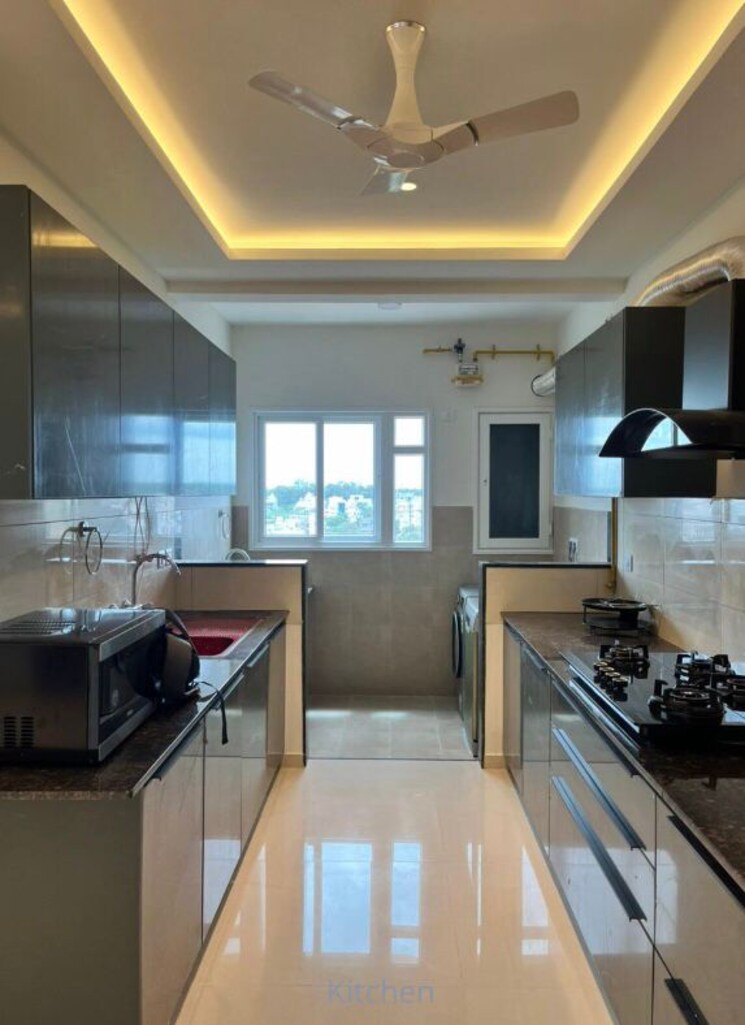 Kitchen, l-t-raintree-boulevard 3 Bedroom 1985 Sq.Ft. Apartment In Hebbal Bangalore 9058870