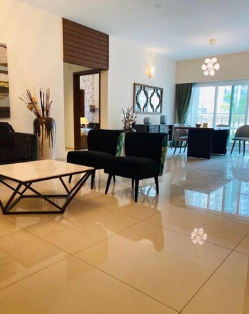 Living Room in 4 BHK Apartment at L&T Raintree Boulevard, Hebbal – for Rent