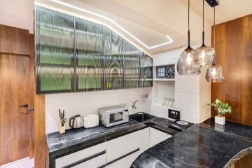Kitchen in 1 BHK Apartment at Garnet Villa CHS, Khar West – for Rent