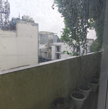 Balcony in 2.5 BHK Builder Floor at Malviya Nagar – for Rent