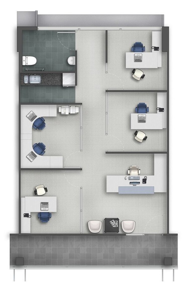 Floor Plan, ats-bouquet Commercial Office Space 1700 Sq.Ft. In Sector 132 Noida 9059233