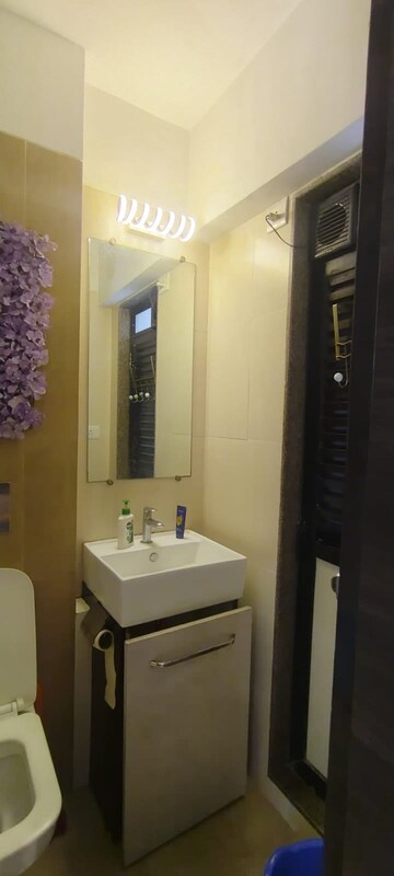 Bathroom in 1 BHK Apartment at Kanakia Rainforest, Andheri East – for Rent