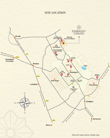 4 BHK Apartment – Map Location View at New Chandigarh - for Sale