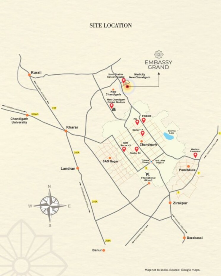 Map Location, new chandigarh 4 Bedroom 2850 Sq.Ft. Apartment In New Chandigarh Chandigarh 9059918