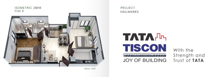 Floor Plan, salugara 2 Bedroom 950 Sq.Ft. Apartment In Salugara Siliguri 9060184