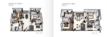 Floor Plan in 2 BHK Apartment at Salugara – for Sale