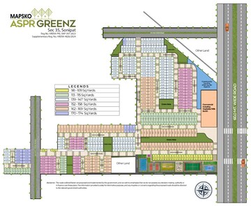  Plot – Map Location View at Mapsko ASPR Greenz, Sector 35 - for Sale