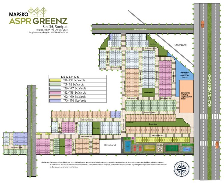 Map Location, mapsko-aspr-greenz  142 Sq.Yd. Plot In Sector 35 Sonipat 9060522