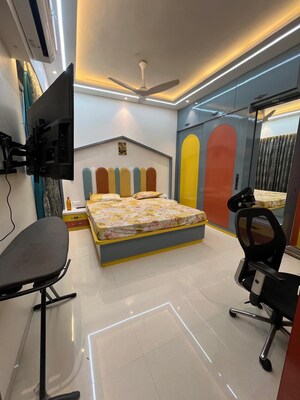 Bedroom in 3 BHK Apartment at Abhiraj Apartment, Seawoods Sector 50 – for Sale