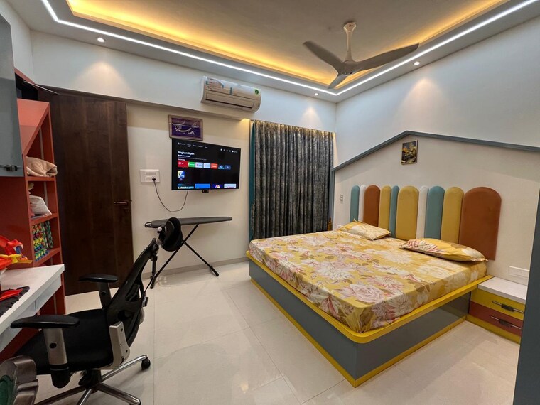 Bedroom, abhiraj-apartment 3 Bedroom 1600 Sq.Ft. Apartment In Seawoods Sector 50 Navi Mumbai 9060730