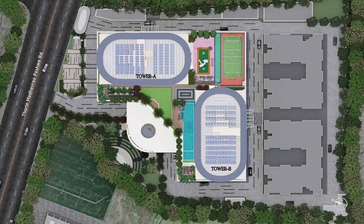 Exterior View, nyati-evania 2 Bedroom 919 Sq.Ft. Apartment In Sadashiv Peth Pune 9061087