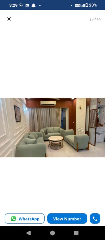 Living Room in 4 BHK Apartment at Godrej Woods, Sector 43 – for Rent