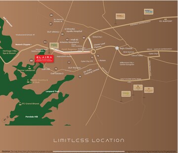 3 BHK Apartment – Map Location View at Conscient Elaira Residences, Sector 80 - for Sale