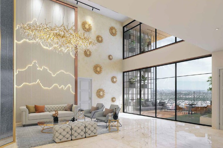 Living Room, sri-fortune-sonthalia-sky-villas 4 Bedroom 7333 Sq.Ft. Apartment In Kokapet Hyderabad 9061309