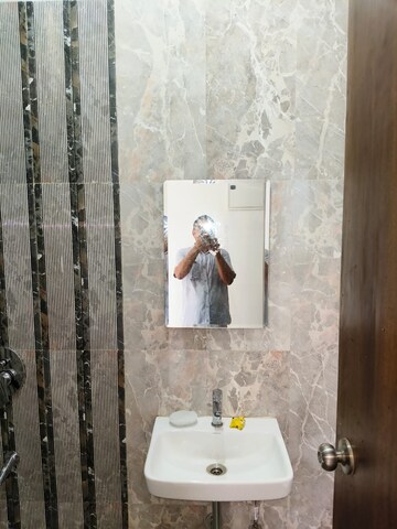 Bathroom in 1 BHK Apartment at Poonam Vaishno Heights, Malad East – for Rent