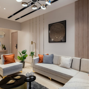 Living Room in 3 BHK Apartment at Unique K Pune, Bavdhan – for Sale