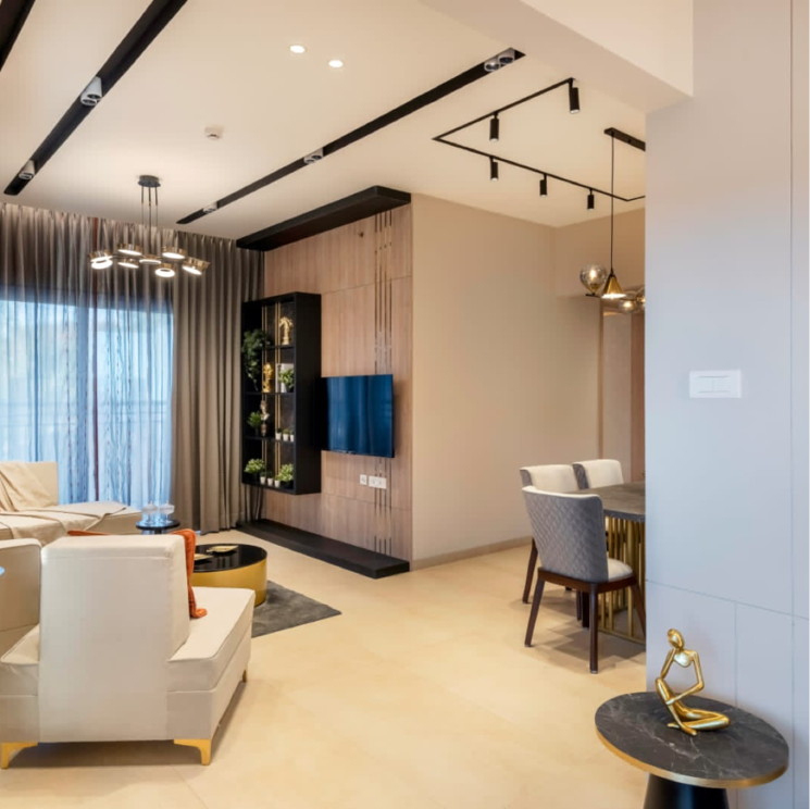 Living Room, unique-k-pune 3 Bedroom 1116 Sq.Ft. Apartment In Bavdhan Pune 9061406