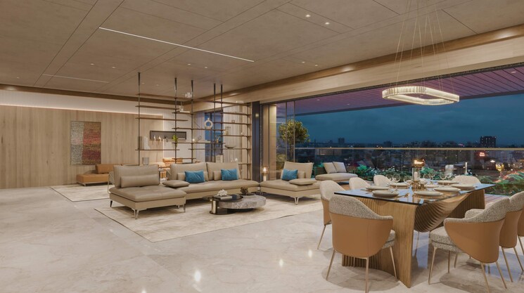 Living Room, constera-anamika-high-point 4 Bedroom 1767 Sq.Ft. Apartment In Bodakdev Ahmedabad 9061950