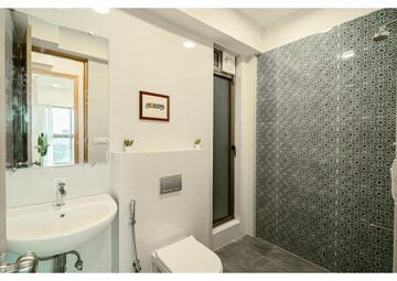 Bathroom in 3 BHK Apartment at Atul Blue Meadows, Andheri East – for Rent