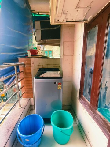 Balcony in 3 BHK Builder Floor at Dwarka Mor – for Rent