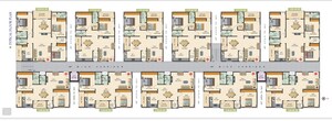Floor Plan in 2 BHK Apartment at Bachupally – for Sale