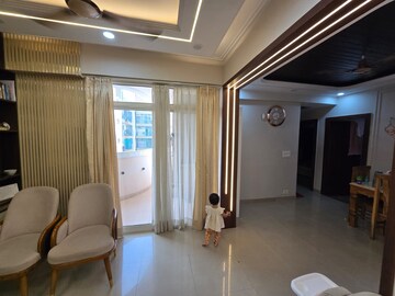 Living Room in 3 BHK Apartment at Keltech Golf Vista, Dundahera – for Rent