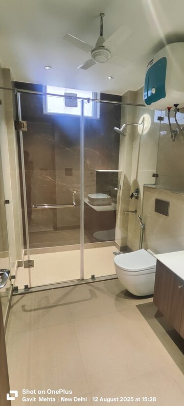 Bathroom in 3 BHK Builder Floor at Saket – for Rent