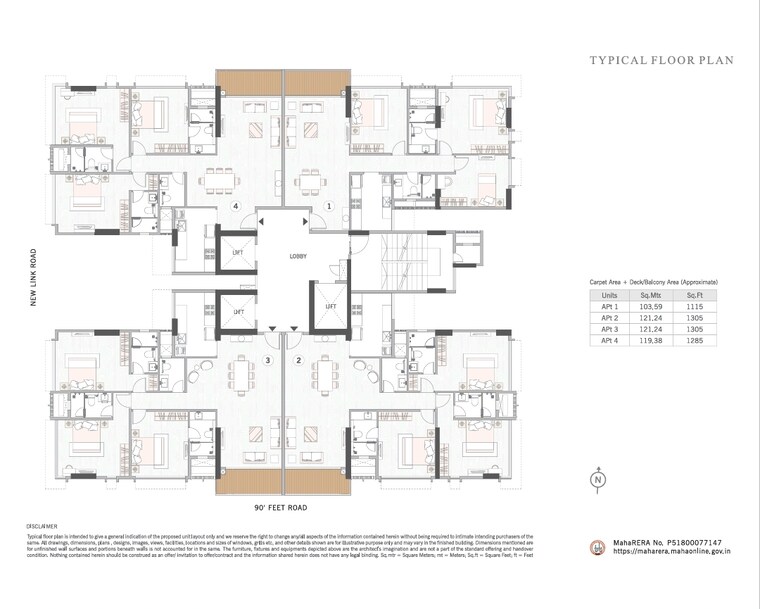 Floor Plan, prabhakar-esquina-private-residence 6 Bedroom 2610 Sq.Ft. Apartment In Oshiwara Mumbai 9062660