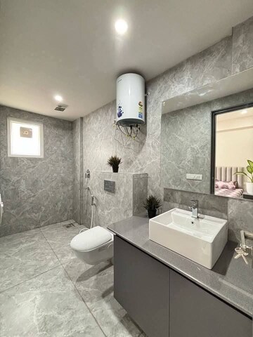 Bathroom in 1 BHK Builder Floor at Saket – for Rent