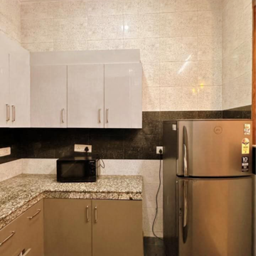 Kitchen in 4 BHK Builder Floor at Greater Kailash – for Rent