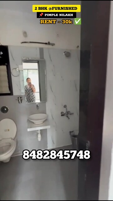 Bathroom in 2 BHK Apartment at Trinity Green Hive 65, Pimple Nilakh – for Rent