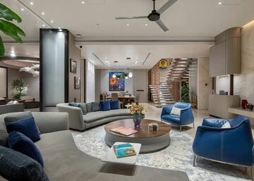 Living Room in 5 BHK Apartment at Avighna One Avighna Park, Lower Parel – for Rent