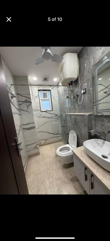 Bathroom in 3 BHK Builder Floor at Kalkaji – for Rent
