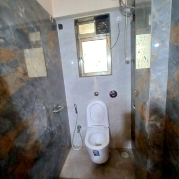 Bathroom in 3 BHK Apartment at Chandak Ideal, Gulmohar Colony – for Rent