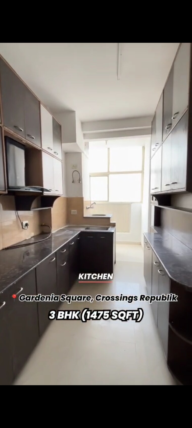 Kitchen, crossing-republik 3 Bedroom 1475 Sq.Ft. Apartment In Crossing Republic Ghaziabad 9063492