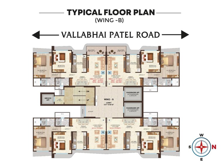 Floor Plan, nicco-residency 3 Bedroom 1129 Sq.Ft. Apartment In Jogeshwari East Mumbai 9063731