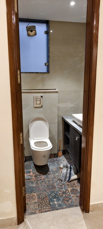 Bathroom in 2 BHK Builder Floor at Lajpat Nagar – for Rent
