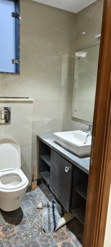 Bathroom in 2 BHK Builder Floor at Lajpat Nagar – for Rent