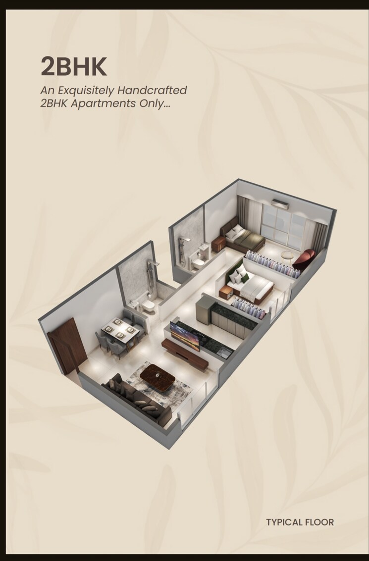 Floor Plan, westinrely-ashwin-heights 2 Bedroom 840 Sq.Ft. Apartment In Goregaon East Mumbai 9063830