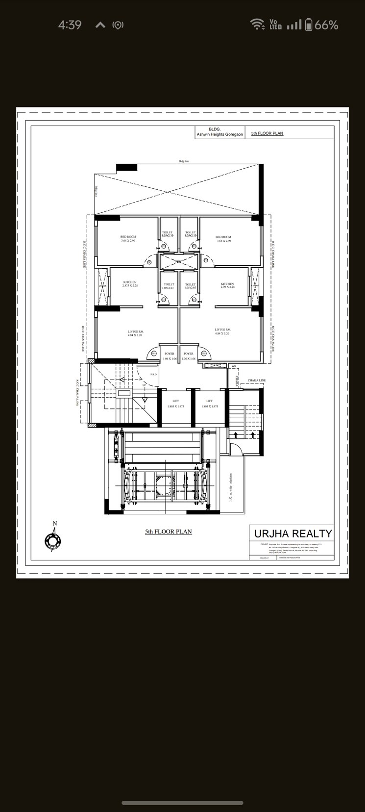Floor Plan, westinrely-ashwin-heights 2 Bedroom 840 Sq.Ft. Apartment In Goregaon East Mumbai 9063830
